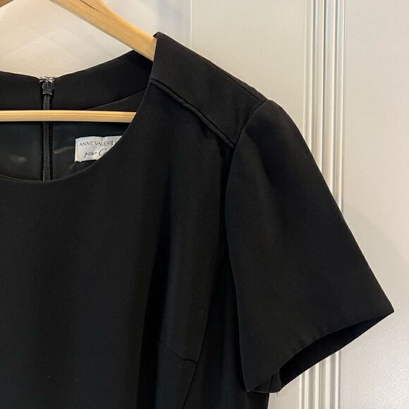 Anne Valerie Hash Women’s EU 42 US 8 Black Deconstructed Midi Dress Zipper - Picture 3 of 11